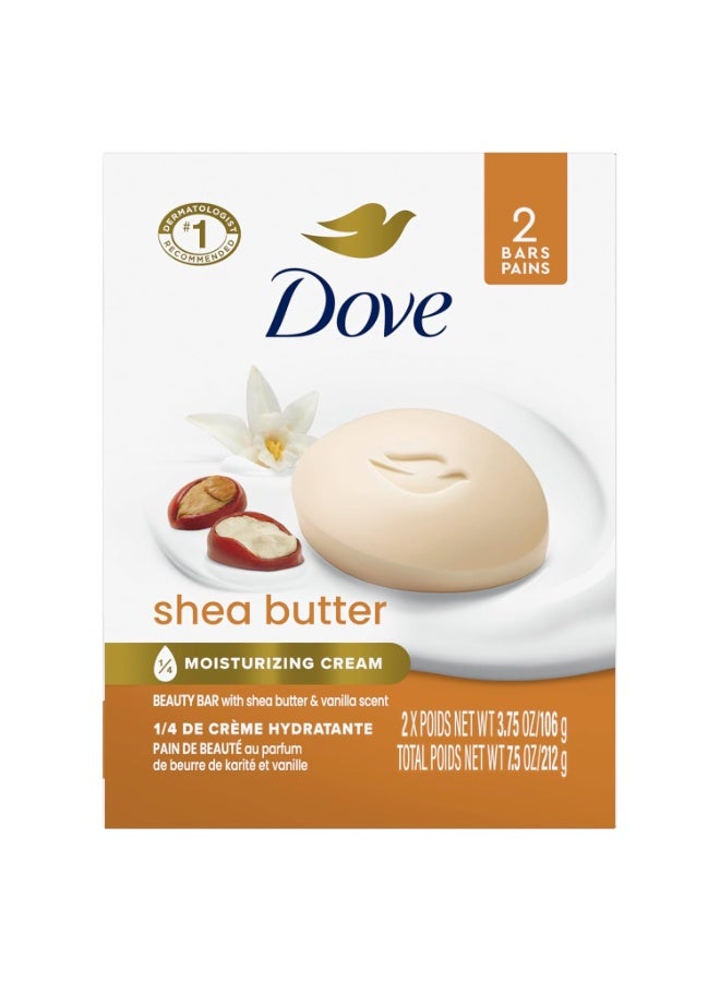 دوف صابون دوف بزبدة الشيا للتجميل، 106 غرام، قطعتان - Image 1